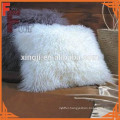 dyed wine color Tibet lamb fur cushion